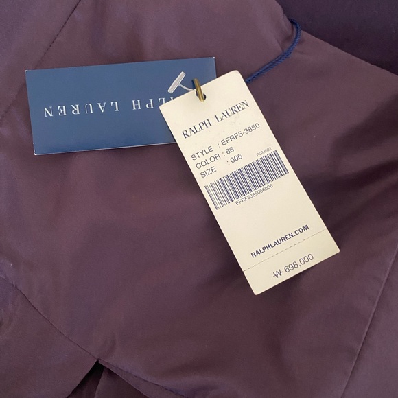 RALPH LAUREN Dusty Purple Pleated Formal Mini Dress with Black Petticoat - Picture 8 of 9